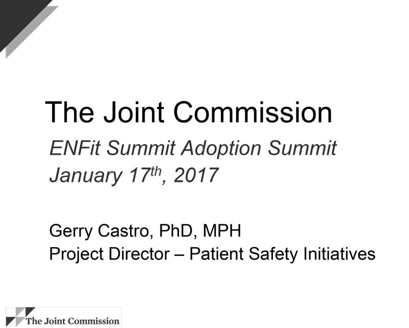 The Joint Commissions Involvement Gerry Castro